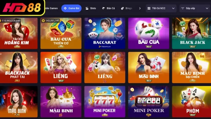 Kho trò chơi đa dạng và hấp dẫn